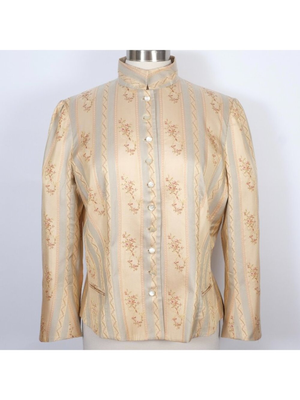 Ralph Lauren Collection Silk Jacket sz L Sp 2003 floral Western Prairie